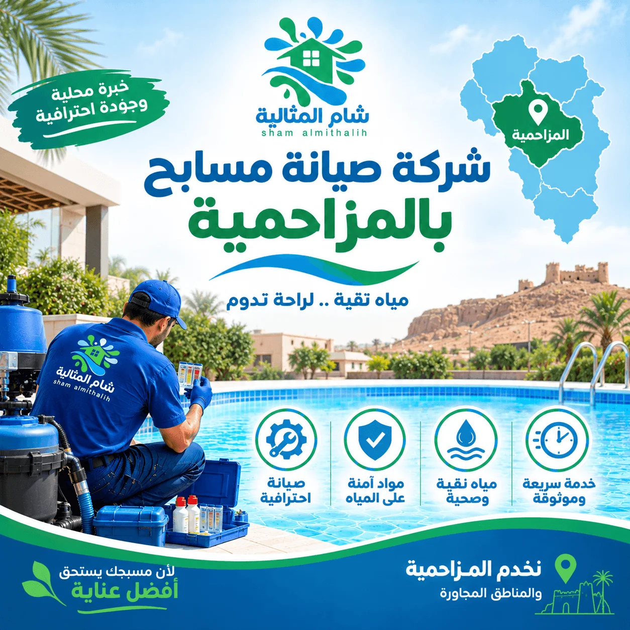 شركة صيانة مسابح بالمزاحمية